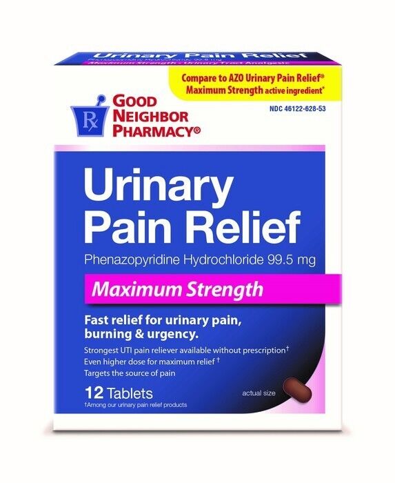 GNP Urinary Pain Relief Maximum Tablets 12ct phenazopyridine HCl ORAL TAB 99.5MG