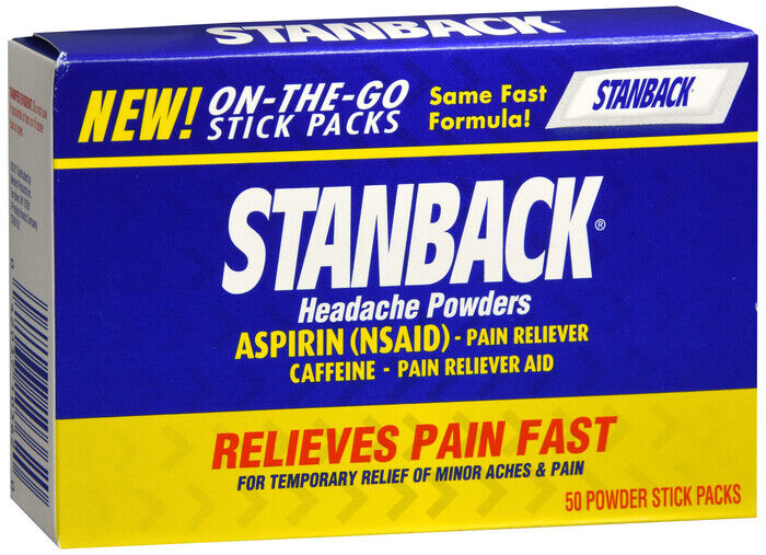 Stanback Headache Powders Pain Reliever Fever Reducer Fast Relief 845mg 24ct x2