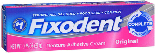 Fixodent Original Denture Adhesive Cream Travel Size 6X0.75oz