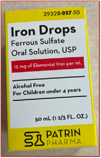 IRON DROPS 15 MG ALCOHOL FREE  CHILDREN SOL 50 ML BY PATRIN