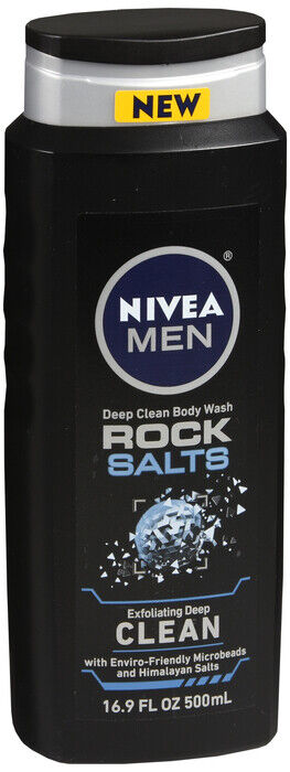 NIVEA MEN ROCK SALTS BODY WASH 16.9OZ   X 3