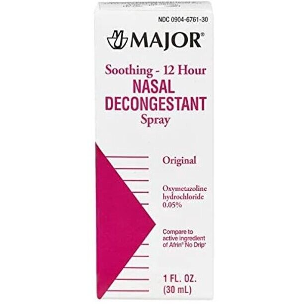 Major Soothing 12 Hour Nasal Decongestant Spray 1 oz