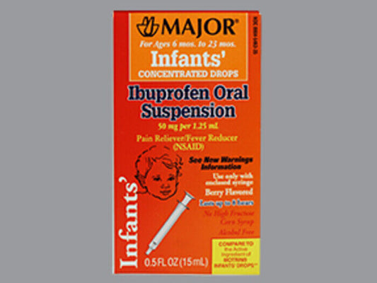 INFANTS IBUPROFEN SUSPENSION DROPS BERRY 15ML MAJOR   50MG/1.25ML