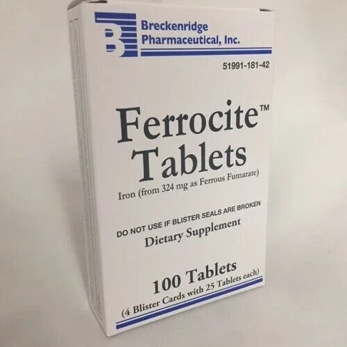 FERROCITE TAB 100   ferrous fumarate ORAL TABLET 324(106)MG