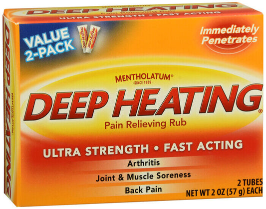 MENTHOLATUM DEEP HEATING  RUB 2OZ  X  2