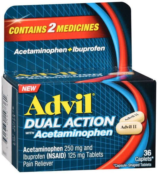 ADVIL DUAL ACTION W/ACETAMIN CPL 36CT