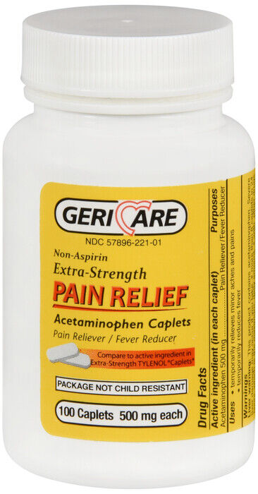 ACETAMINOPHEN 500MG CAPS 100CT  GERICARE