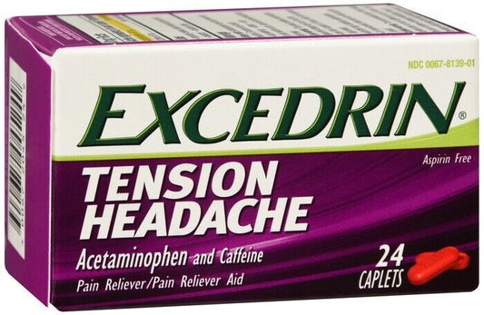 EXCEDRIN TENSION HEADACHE PAIN RELIEVER CAPLETS 24CT