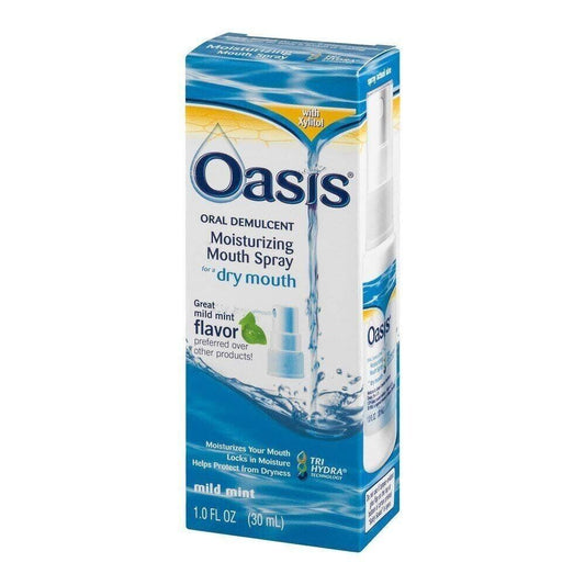 Oasis Oral Demulcent Moisturizing Mouth Spray Mild Mint Flavor 1 oz Pack of 3