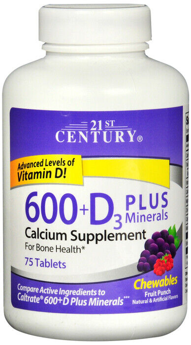 CALCIUM 600MG +D PLUS MINERALS 75CT 21st Century