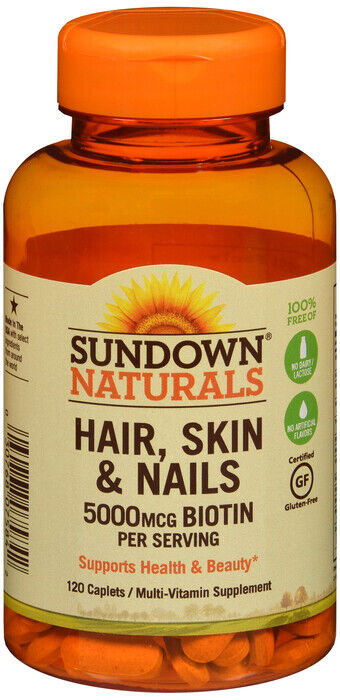 HAIR SKIN NAILS TABLET 120CT SUNDOWN  X 2 BOTTLES  240 TOTAL