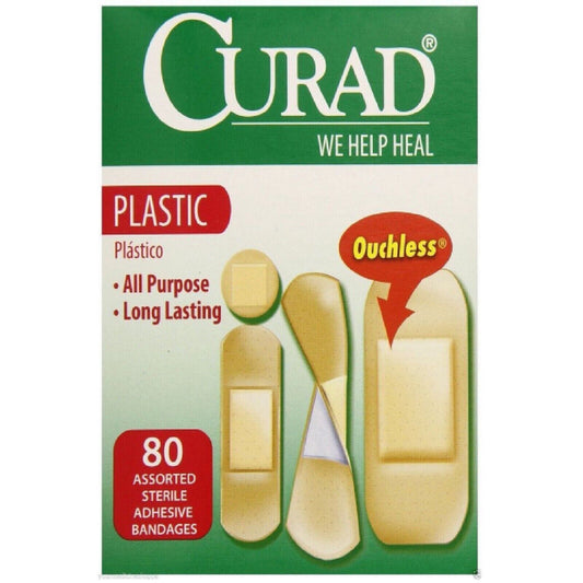 CURAD BANDAGE PLASTIC ASSORTED 80 CT