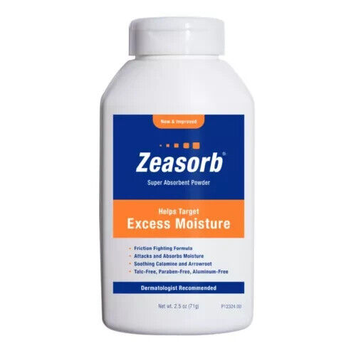 Zeasorb Prevention Super Absorbent Powder Chafing & Itch Relief 2.5 oz 6 Pack