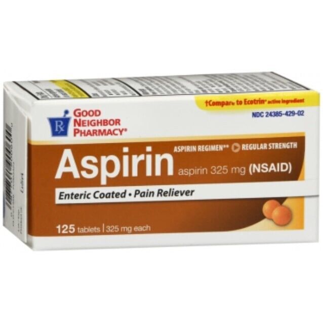 GNP ASPIRIN 325MG TABLETS   BOTTLE OF 125CT