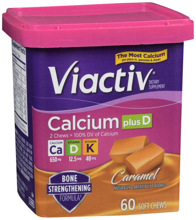 VIACTIV CALCIUM+D CHEW CARAMEL 60CT