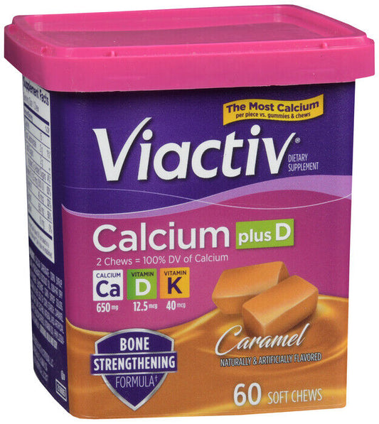 VIACTIV CALCIUM+D CHEW CARAMEL 60CT