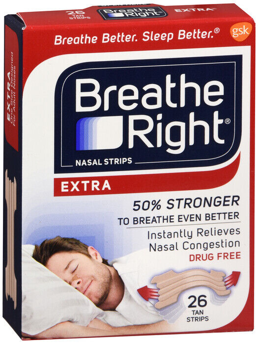 Breathe Right Nasal Strips Extra  TAN 26 count