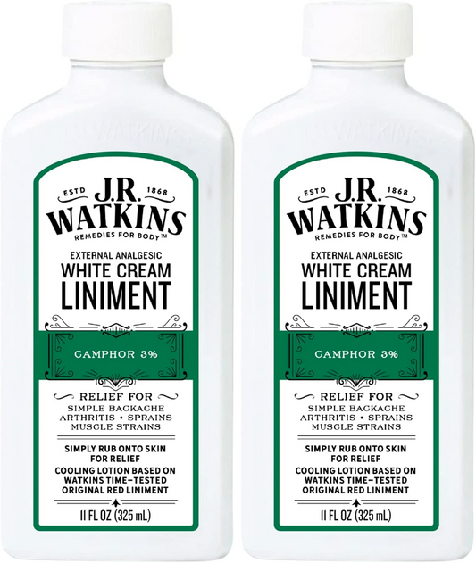 J.R. Watkins White Cream Liniment, 11 Ounce x 2 bottles