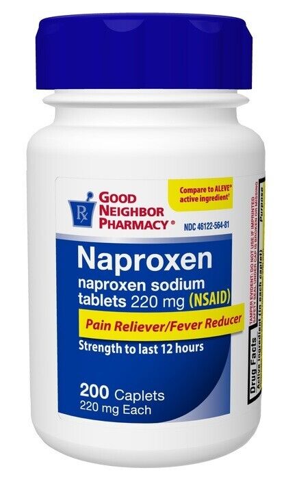 Good Neighbor Pharmacy Naproxen Pain Reliever/Fever Reducer 220mg, Caplets 200ct