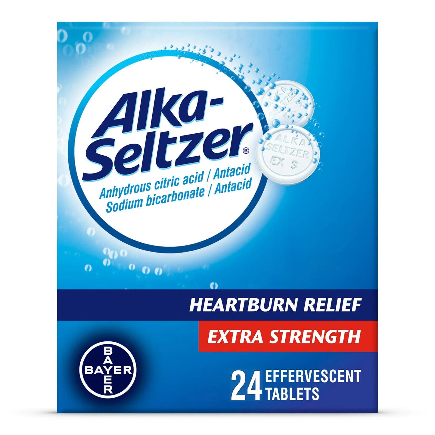 ALKA-SELTZER EXTRA STRENGTH TABLET 24CT