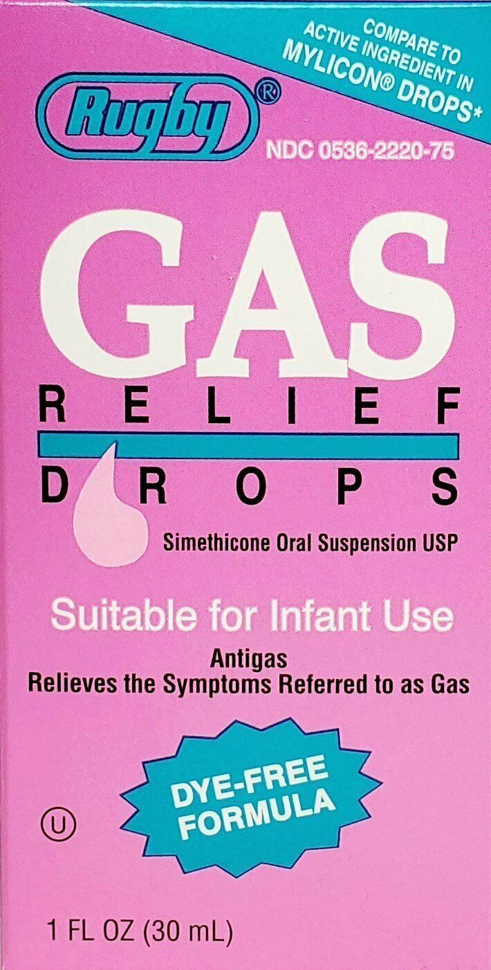 Rugby Gas Relief Drops For Infants Dye Free (Generic Mylicon Drops) 30mLs