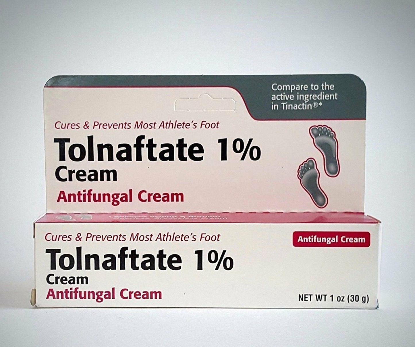 Taro Tolnaftate 1% Antifungal Cream Cure Athlete's Foot Itch Burning Relief 1oz