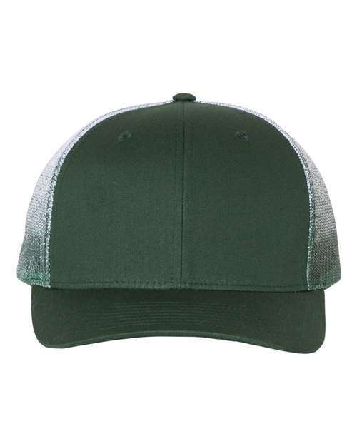 Richardson 112PM Printed Mesh Trucker Precurved Visor Ballcap Hat