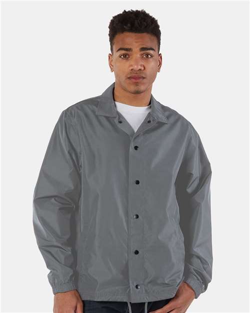 Champion Mens Snap Lightweight Coach's Jacket CO126