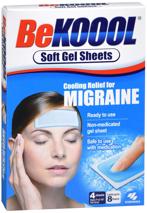 BE KOOOL ADULT MIGRAINE GEL SHEET 4CT