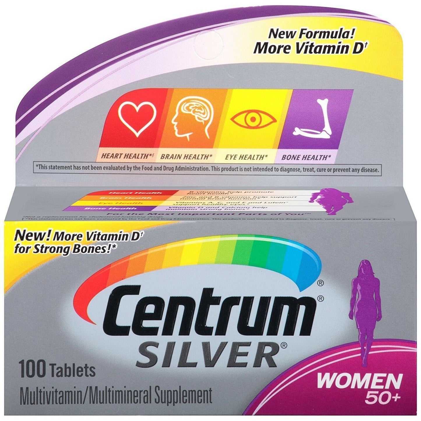 Centrum Silver Women 50 Plus Multivitamin & Multimineral Tablets  100 ct  X 2