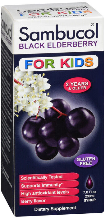 SAMBUCOL BLACK ELDERBERRY KIDS SYRUP 7.8OZ