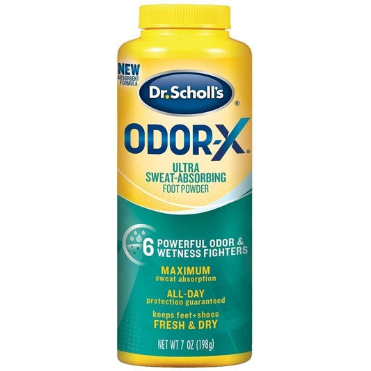 Dr. Scholl's Odor X Foot Powder Ultra Sweat Absorbing Formula Fresh & Dry 7oz