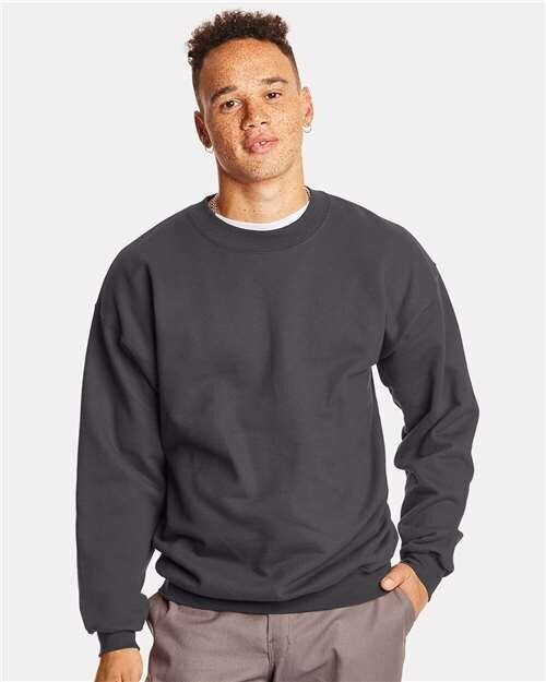 Hanes - Ultimate Cotton Crewneck Sweatshirt - F260   SMOKE GREY  3XL