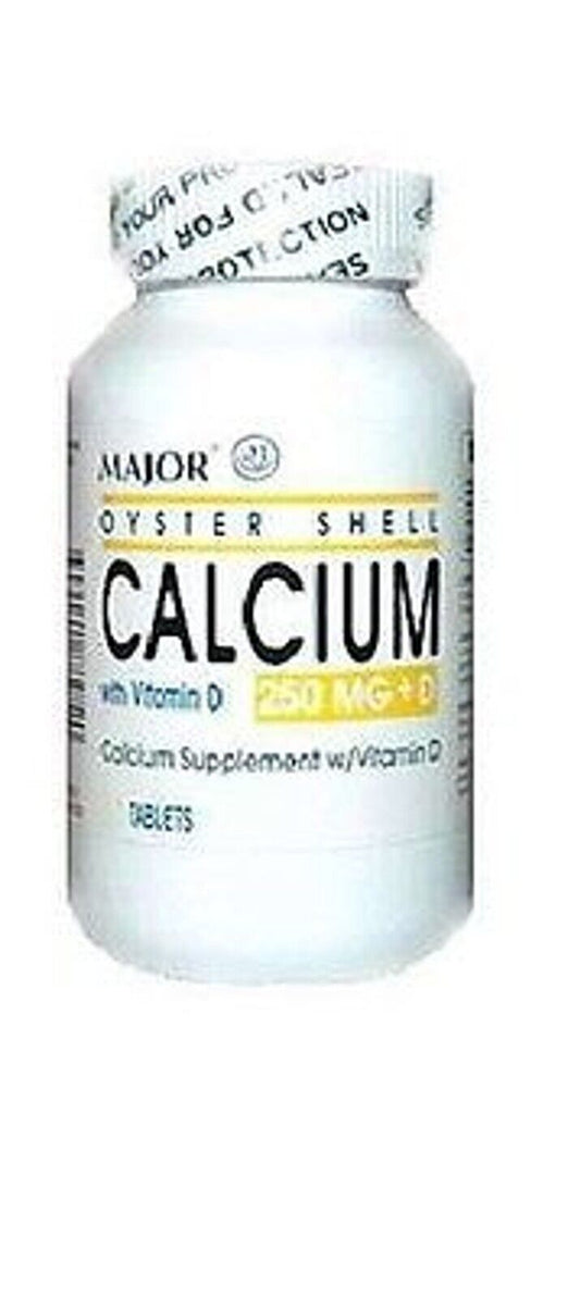 Major Calcium 250mg w/ D3 125IU OYSTER SHELL 100 Tablets   X  3