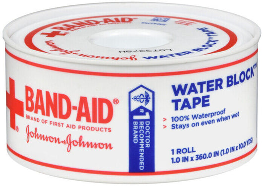 Band Aid Water Block Tape 1 inch x 10 yard Roll ( 3 pack )