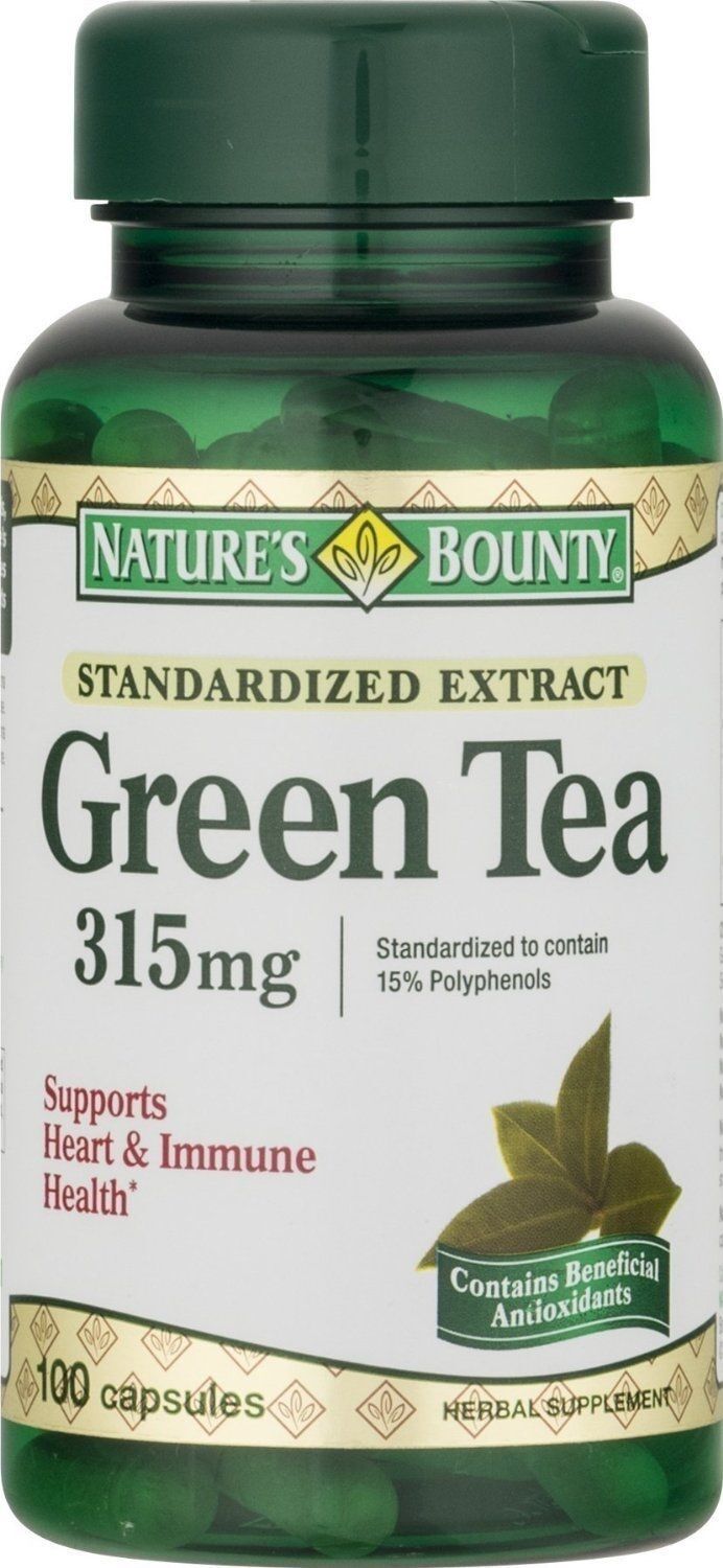 Nature's Bounty Green Tea Extract, 315mg, 100 Capsules