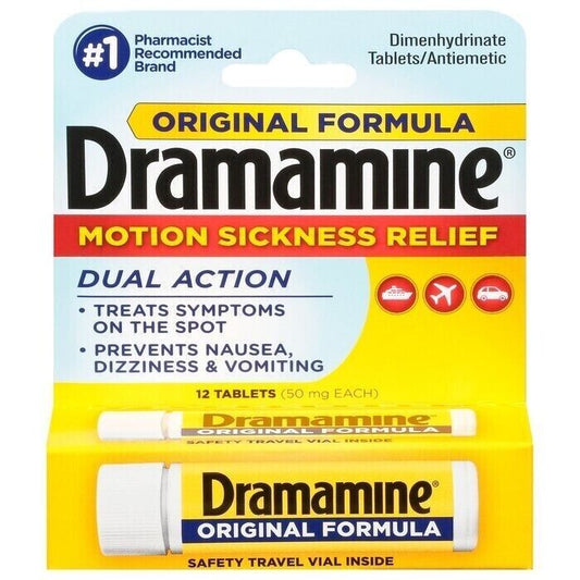 Dramamine Motion Sickness Original Tab 12ct