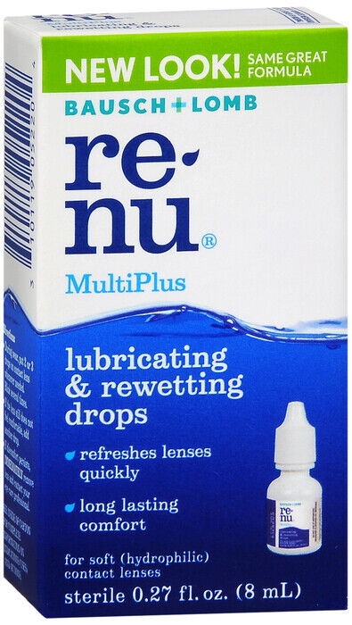 RENU MULTI + LUBE REWETTING DROP 8ML   soft lens adjunctive solutions OPHTHALMIC