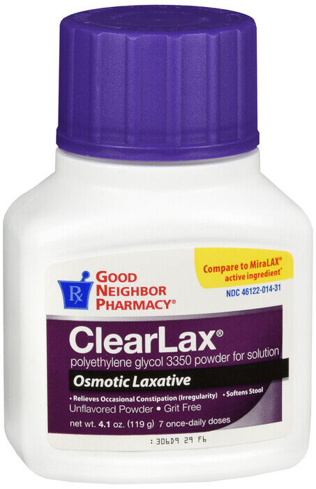 GNP CLEAR LAX PWD 119GM   polyethylene glycol 3350 ORAL POWDER 17 G/DOSE