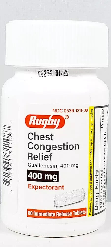 GUAIFENESIN 400 MG TAB 60 ct  Rugby