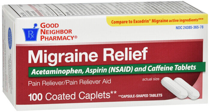 GNP MIGRAINE CAPLET 100   aspirin/acetaminophen/caffeine ORAL TABLET 250-250-65