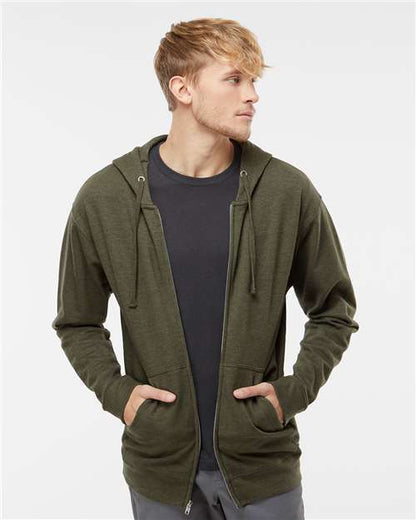 Independent Trading Co Midweight Hooded Full-Zip Sweatshirt SS4500Z