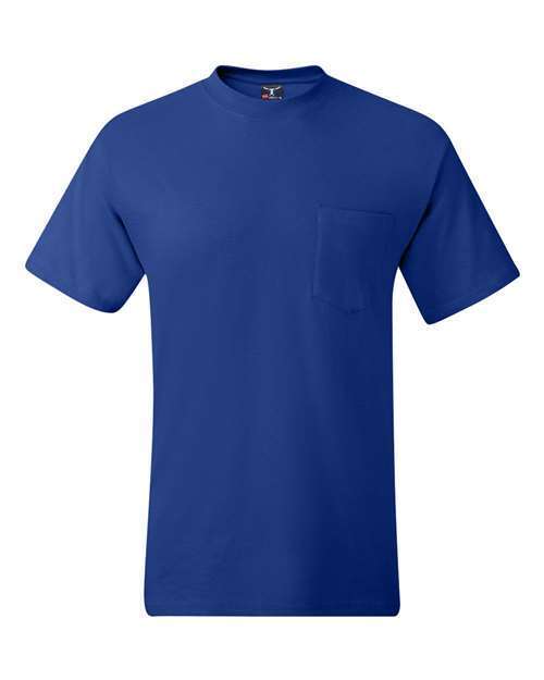 Hanes Mens Pocket T-Shirt 100% Heavy Cotton 6.1 oz Beefy Tee S-XL 5190P