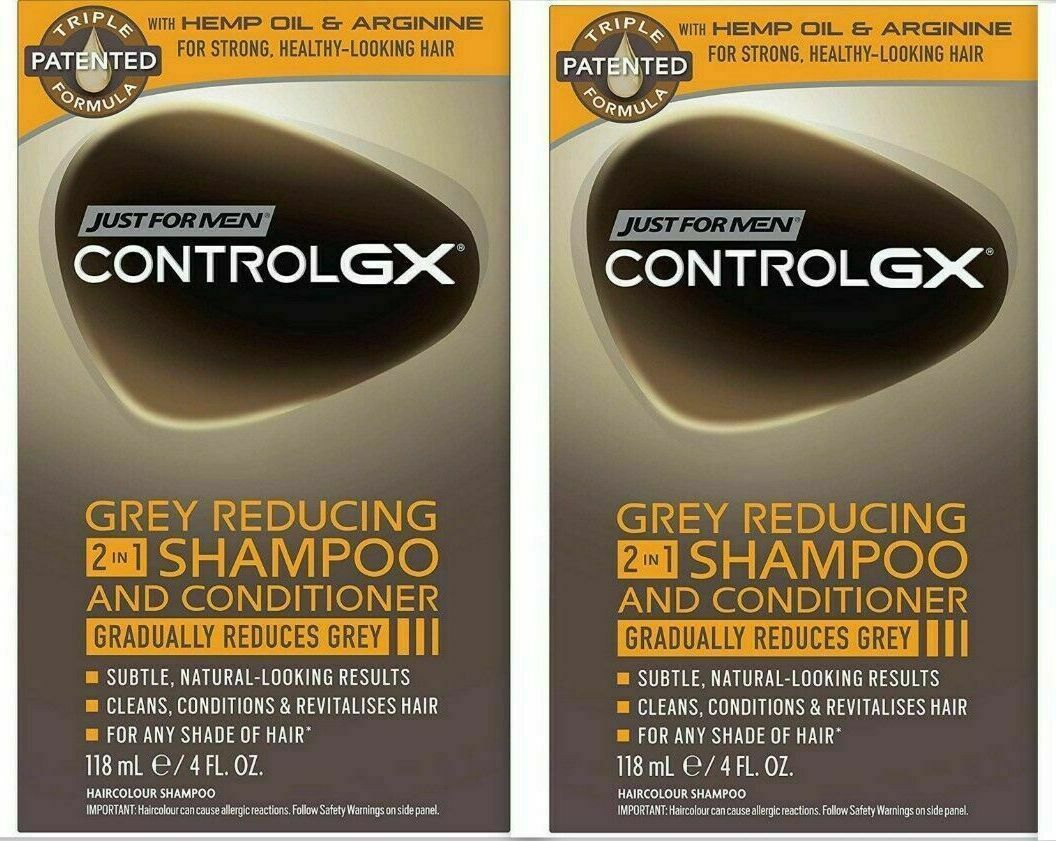 Just For Men CONTROLGX Grey Reducing 2in1 Shampoo & Conditioner 4oz ( 2 pack )