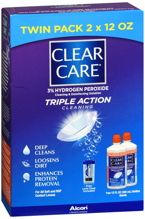 CLEAR CARE DISINFECTING TWIN 2X12OZ