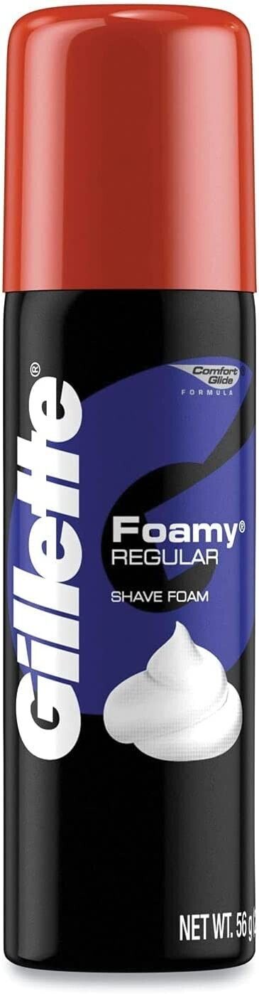 Gillette Foamy Regular Shaving Gel Shaving Foam Travel Size 2oz Gel Count-1