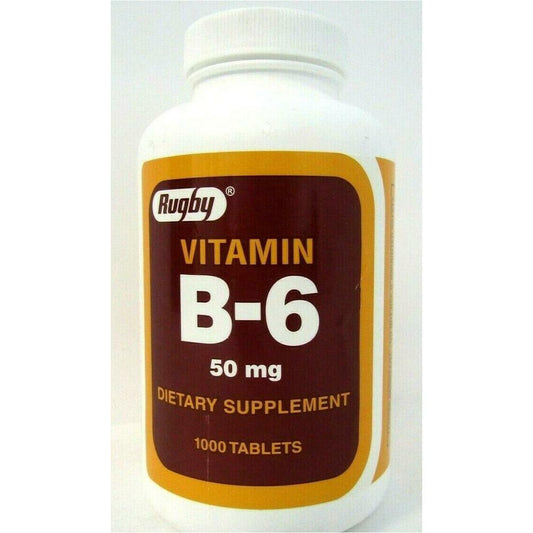 RUGBY VITAMIN B-6, 50 MG 1000 TABLETS