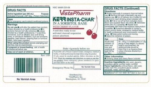 INSTA-CHAR SOLUTION  25 GM CHERRY LIQUID  4 OZ