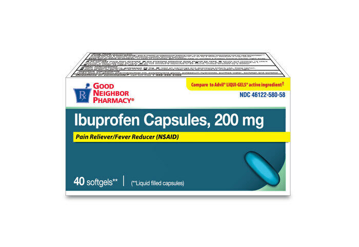 GNP Ibuprofen 200mg Softgel Cap 40 count