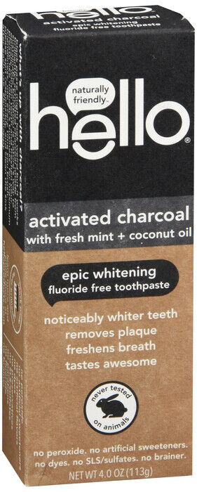 HELLO ACTIVATED CHARCOAL TOOTHPASTE 4OZ